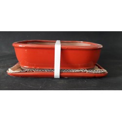 Maceta rectangular 26.5x20x7cm.