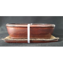 Maceta rectangular 32x24x9cm.