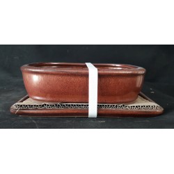 Maceta rectangular 21x16.5x5.5cm.
