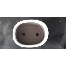 Maceta japonesa ovalada 23.5x19x8cm.
